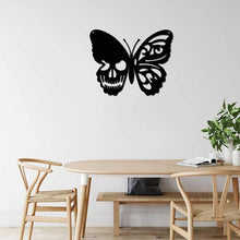 Load image into Gallery viewer, Metal Skull Butterfly Wall Decoration