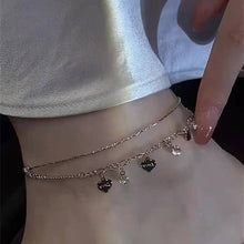 Load image into Gallery viewer, Crystal Encrusted Anklet with Diamond Fringes