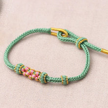 Load image into Gallery viewer, Peach Blossom Adjustable Braided Bracelet