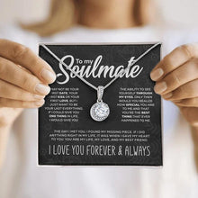 Load image into Gallery viewer, To My Soulmate Sparkling Round Created Necklace