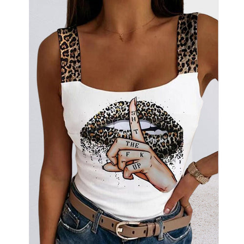 Sexy Women's Printed Tank Top T-Shirt