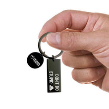 Load image into Gallery viewer, Double Sides Engraved Black Keychain