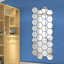Load image into Gallery viewer, Hexagonal Mirror Wall Sticker