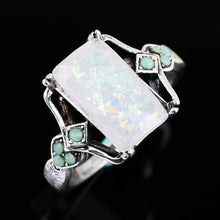 Load image into Gallery viewer, Vintage Inlaid Square Opal Ring