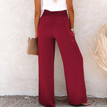 Load image into Gallery viewer, Cotton and Linen Elastic Wide Leg Pants