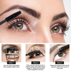 4D Flash Diamond Waterproof Silk Fiber Thick Lengthening Mascara