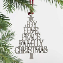 Load image into Gallery viewer, Solid Pewter Christmas Tree Ornament