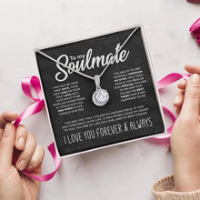 Load image into Gallery viewer, To My Soulmate Sparkling Round Created Necklace