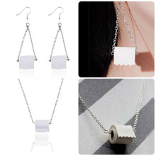 Load image into Gallery viewer, Sterling Silver Toilet Paper Earrings