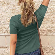 Load image into Gallery viewer, RIB KNIT BUTTON T-SHIRT