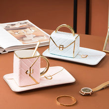 Load image into Gallery viewer, Creative Handbag Shaped Mug with Saucer and Spoon