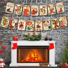 Load image into Gallery viewer, Vintage Style Christmas Banner