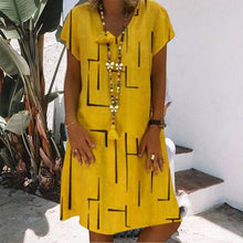 Load image into Gallery viewer, Short Sleeve Printed Women&#39;s Dress