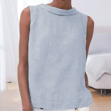 Load image into Gallery viewer, Solid Color Cotton And Linen T-Shirt