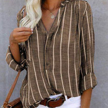 Load image into Gallery viewer, Simple Fashion Print Striped Shirt