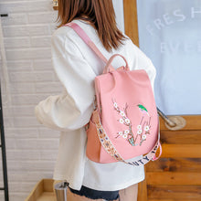 Load image into Gallery viewer, Embroidered Anti-theft Backpack