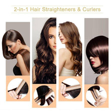Load image into Gallery viewer, 2-in-1 Hair Straightener Spiral Wave Curler