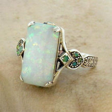 Load image into Gallery viewer, Vintage Inlaid Square Opal Ring