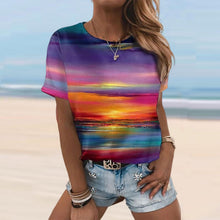 Load image into Gallery viewer, Women&#39;s Casual 3D Printed Painting T-shirt
