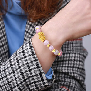 3D Hard Gold 99 Obsidian Sand Gold Pixiu Bracelet🤩