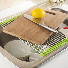 Load image into Gallery viewer, Stainless Steel Roll Up Dish Drying Rack, Foldable
