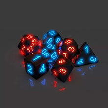 Load image into Gallery viewer, Polyhedral Glowing Game Dice Set (7 pcs)