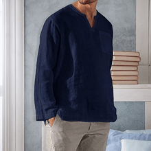 Load image into Gallery viewer, Men‘s Long-sleeved Linen Shirt