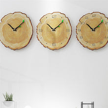 Load image into Gallery viewer, Wooden Annual Rings Wall Clock