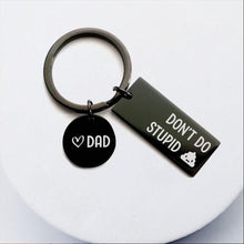 Load image into Gallery viewer, Double Sides Engraved Black Keychain