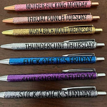 Load image into Gallery viewer, Swear Word Daily Pen Set(7cs* Funny black ink Pens )