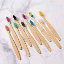Load image into Gallery viewer, New Design Mixed Color Bamboo Toothbrush