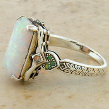 Load image into Gallery viewer, Vintage Inlaid Square Opal Ring
