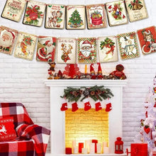 Load image into Gallery viewer, Vintage Style Christmas Banner