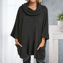 Load image into Gallery viewer, Casual Three-quarter Sleeve Loose Large Size Knitted Tops