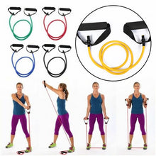 Load image into Gallery viewer, Double Toning Resistance Tube Heavy Quality Exercise Band for Stretching
