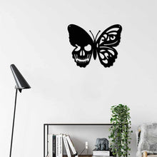 Load image into Gallery viewer, Metal Skull Butterfly Wall Decoration