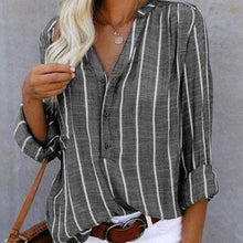 Load image into Gallery viewer, Simple Fashion Print Striped Shirt