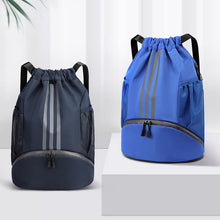 Load image into Gallery viewer, Large Nylon Drawstring Pocket Backpack