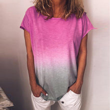 Load image into Gallery viewer, Gradient Rainbow Print T-shirt