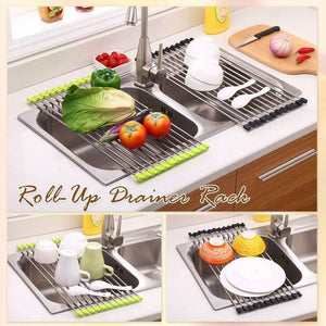 Multipurpose Rolling Rack Drying Mat Over The Sink
