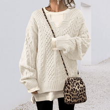 Load image into Gallery viewer, Slouchy Cable Knit Sweater