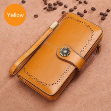 Load image into Gallery viewer, Long retro phone wallet -Cow Leather