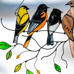 Birds Stained Glass Window Hangings