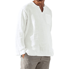 Load image into Gallery viewer, Men‘s Long-sleeved Linen Shirt