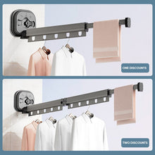Load image into Gallery viewer, Wall-Mounted Foldable Clothes Drying Rack with Suction Cup