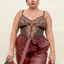 Load image into Gallery viewer, Sexy Lace Tummy Control Bodysuit