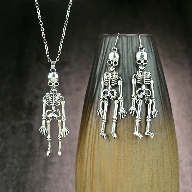 Retro Skeleton Man Necklace
