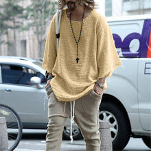Load image into Gallery viewer, Long Sleeve Solid Color Loose Men&#39;s T-Shirt