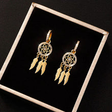 Load image into Gallery viewer, Dreamcatcher Crystal Charm Earrings