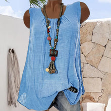 Load image into Gallery viewer, Comfortable Casual Round Neck Sleeveless T-Shirt